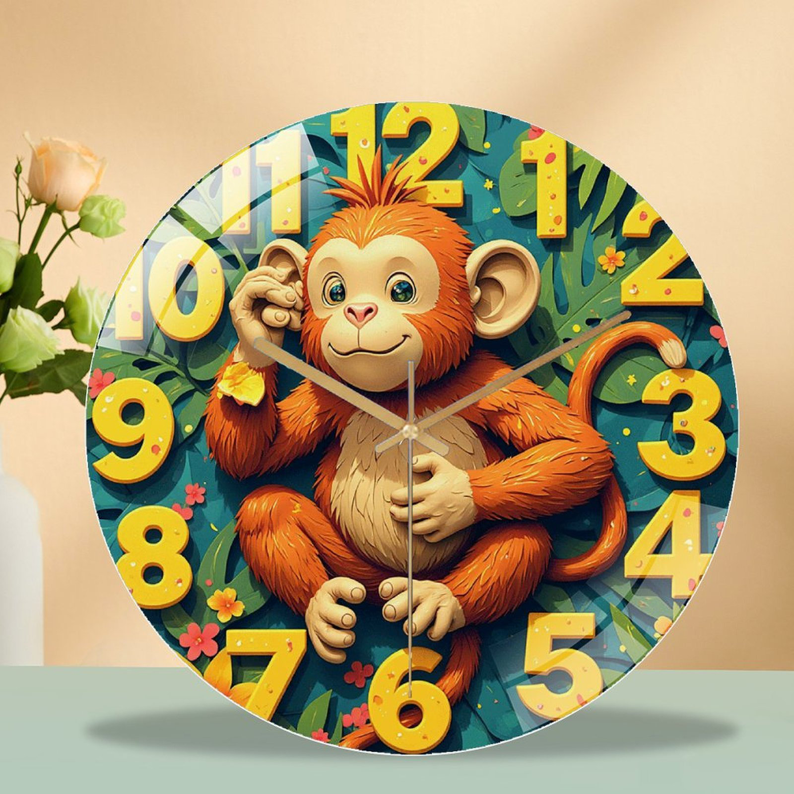 Latchhook Wall Clock ファンシー ウォールデコ くま ベア Wayfair.com - Online Home Store for Furniture, Decor, Outdoors & More